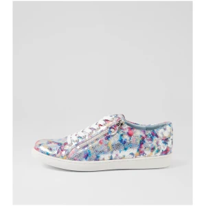 Django & Juliette Donat Dj Silver & Bright Multi Leather Silver & Bright Multi Sneakers Womens Shoes Casual Casual Sneakers