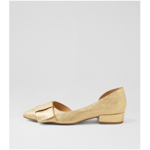 Django & Juliette Etha Dj Gold Scribble Leather Gold Scribble Shoes Womens Shoes Casual Heeled Shoes