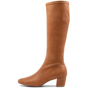 Django & Juliette Hayleys New Tan Stretch Smooth New Tan Boots Womens Shoes Casual Long Boots