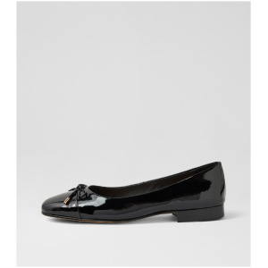 Django & Juliette Ildiko Dj Black Patent Leather Black Shoes Womens Shoes Casual Flat Shoes