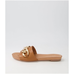 Django & Juliette Jacacia Dj Dk Tan Leather Dk Tan Sandals Womens Shoes Casual Sandals Flat Sandals