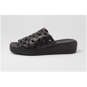 Django & Juliette Jaora Dj Black Black Sole Leather Black Black Sole Sandals Womens Shoes Casual Sandals Flat Sandals
