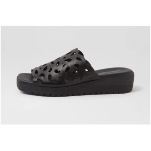Django & Juliette Jaora Dj Black Black Sole Leather Black Black Sole Sandals Womens Shoes Casual Sandals Flat Sandals