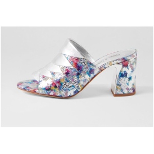 Django & Juliette Kolours Dj Silver & Bright Silver Multi Silver & Bright Silver Sandals Womens Shoes Dress Heeled Sandals
