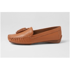 Django & Juliette Larf Dj Dk Tan Leather Dk Tan Shoes Womens Shoes Casual Flat Shoes