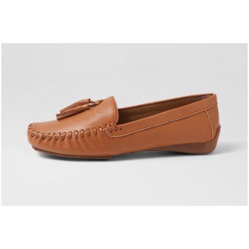 Django & Juliette Larf Dj Dk Tan Leather Dk Tan Shoes Womens Shoes Casual Flat Shoes