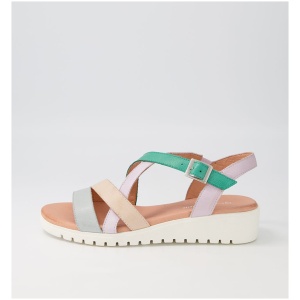 Django & Juliette Matedy Dj Pastel Multi Pastel Sandals Womens Shoes Casual Sandals Flat Sandals
