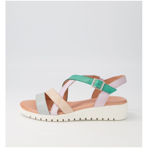 Django & Juliette Matedy Dj Pastel Multi Pastel Sandals Womens Shoes Casual Sandals Flat Sandals