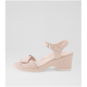 Django & Juliette Nisha Dj Rose Leather Patent Rose Sandals Womens Shoes Casual Heeled Sandals