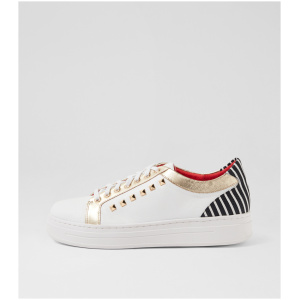 Django & Juliette Nobodys Dj White Gold Multi White Gold Sneakers Womens Shoes Casual Casual Sneakers