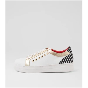 Django & Juliette Nobodys Dj White Gold Multi White Gold Sneakers Womens Shoes Casual Casual Sneakers