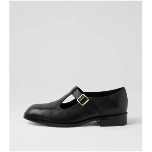 Django & Juliette Nubia Dj Black Black Heel Leather Black Black Heel Shoes Womens Shoes Casual Flat Shoes