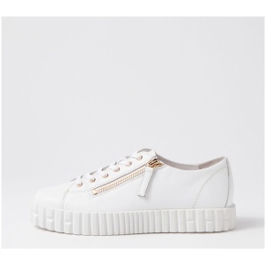 Django & Juliette Osloe Dj White White Sole Leather White White Sole Sneakers Womens Shoes Casual Casual Sneakers