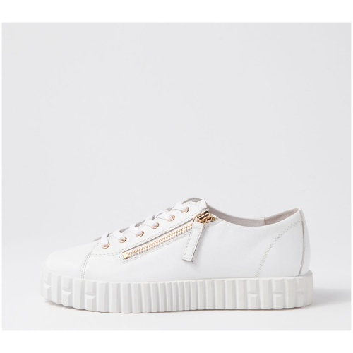 Django & Juliette Osloe Dj White White Sole Leather White White Sole Sneakers Womens Shoes Casual Casual Sneakers