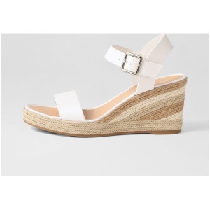 Django & Juliette Pakko Dj White Natural Multi Leather White Natural Multi Sandals Womens Shoes Casual Heeled Sandals