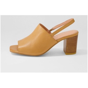 Django & Juliette Pyper Dj Dk Tan Leather Dk Tan Sandals Womens Shoes Casual Heeled Sandals