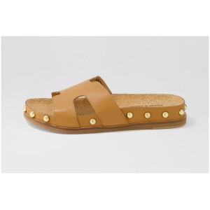 Django & Juliette Quaden Dj Dk Tan Gold Leather Dk Tan Gold Sandals Womens Shoes Casual Sandals Flat Sandals