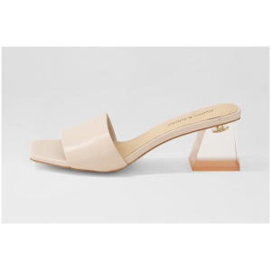 Django & Juliette Rikke Dj Nude Leather Nude Sandals Womens Shoes Heeled Sandals
