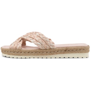 Django & Juliette Saffad Dj Peach Syn Raffia Peach Sandals Womens Shoes Casual Sandals Flat Sandals