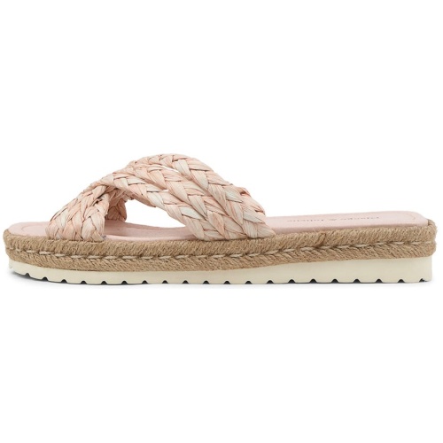 Django & Juliette Saffad Dj Peach Syn Raffia Peach Sandals Womens Shoes Casual Sandals Flat Sandals