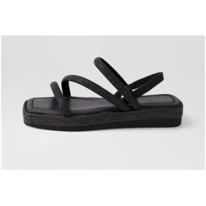 Django & Juliette Seiko Dj Black Multi Black Sandals Womens Shoes Casual Sandals Flat Sandals