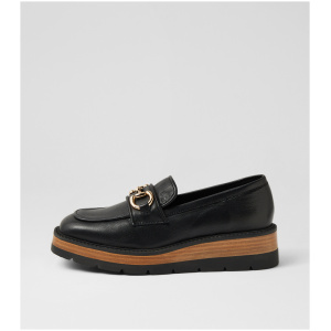 Django & Juliette Tulule Dj Black Nat & Black Leather Sole Black Nat & Black Shoes Womens Shoes Casual Flat Shoes