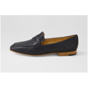 Django & Juliette Ulani Dj Black Leather Black Shoes Womens Shoes Casual Flat Shoes