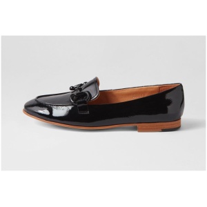 Django & Juliette Uta Dj Black Patent Leather Black Shoes Womens Shoes Casual Flat Shoes