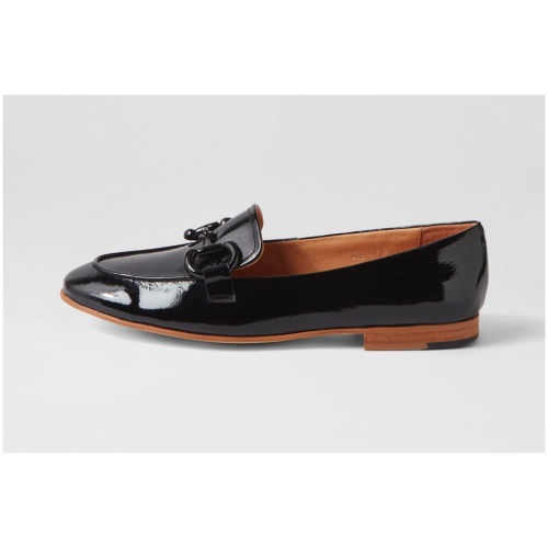Django & Juliette Uta Dj Black Patent Leather Black Shoes Womens Shoes Casual Flat Shoes