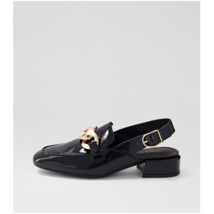 Django & Juliette Vabor Dj Black Patent Leather Black Shoes Womens Shoes Casual Heeled Shoes
