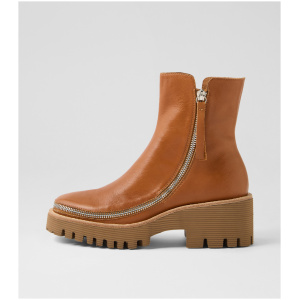 Django & Juliette Wilie Dj Dark Rum Leather Dark Rum Boots Womens Shoes Casual Ankle Boots