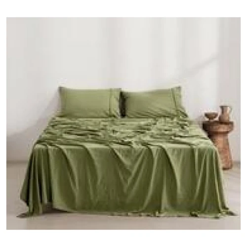 Dreamaker King 4 Piece Sheet Set Olive
