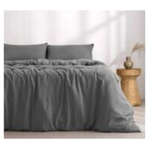 Dreamaker King Quilt Cover Set Grey