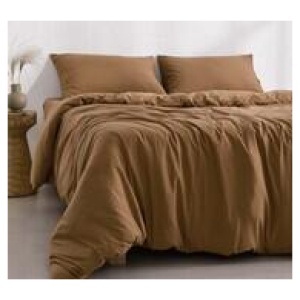 Dreamaker Queen Quilt Cover Set Brown