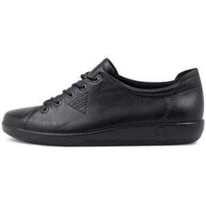 Ecco 206503 Soft 2.0 W Ek Black Black Leather Black Black Sneakers Womens Shoes Casual Casual Sneakers