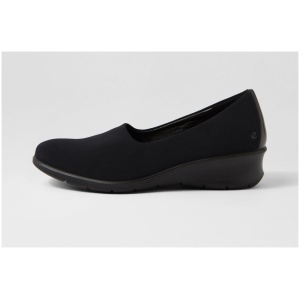 Ecco Felicia Ek Black Textile Black Shoes Womens Shoes Casual Heeled Shoes