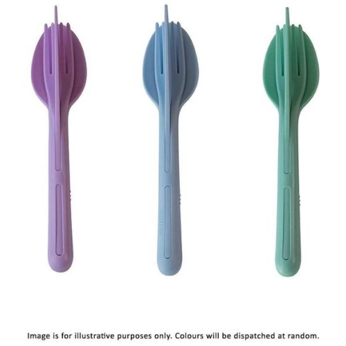 Eco 3 Piece Travel Cutlery Set - Assorted Colour Dispatch by Scullery