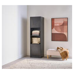 Eden 2 Shelf & 2 Door Wardrobe Black