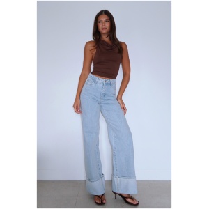 Ellie High Rise Wide Leg Jeans Glacier Blue