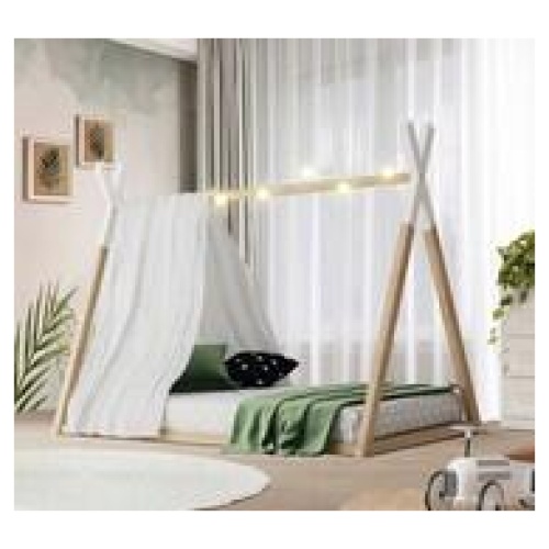Ellisha Teepee Single Kids Bed Frame White