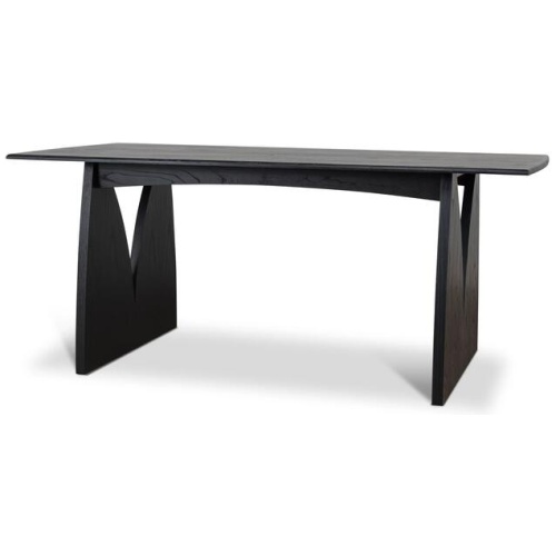Ex Display - Amano 1.8m Elm Dining Table - Full Black by Interior Secrets - AfterPay Available