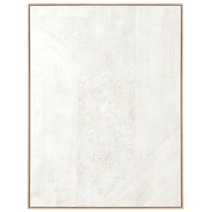 Ex Display - Contours II Hand Painted Wall Art - White by Interior Secrets - AfterPay Available