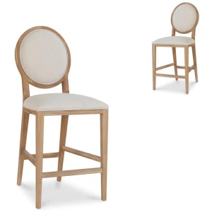 Ex Display - Lula 65cm Bar Stool - Light Beige by Interior Secrets - AfterPay Available