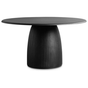 Ex Display - Tonya 1.4m Round Dining Table - Full Black by Interior Secrets - AfterPay Available
