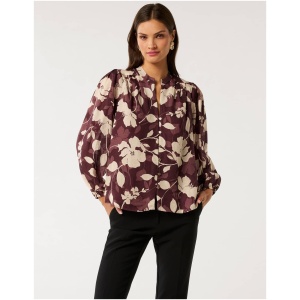 Forever New Women's Adaline Printed Blouse in Audrey Stencil Berry