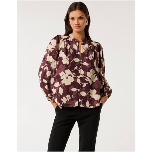 Forever New Women's Adaline Printed Blouse in Audrey Stencil Berry