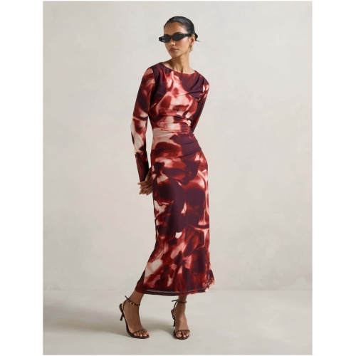 Forever New Women's Alannah Petite Printed Midi Dress in Dark Rosalia Floral