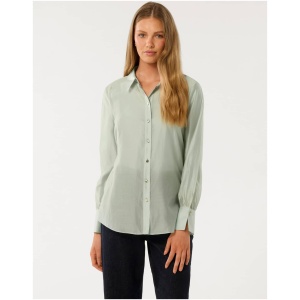 Forever New Women's Amber Tie-Back Shirt in Sage Mist