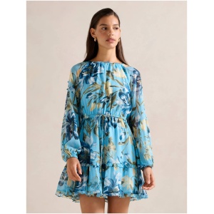 Forever New Women's Amelie Frill Detail Mini Dress in Lyell Floral