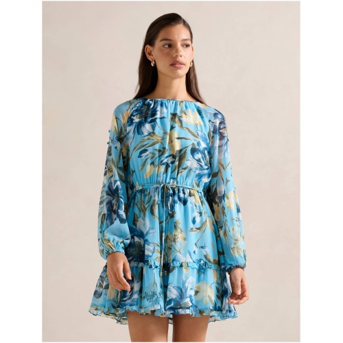 Forever New Women's Amelie Frill Detail Mini Dress in Lyell Floral